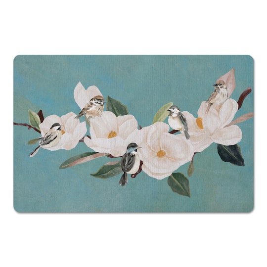 18" x 27" Birds & Magnolias Floor Mat